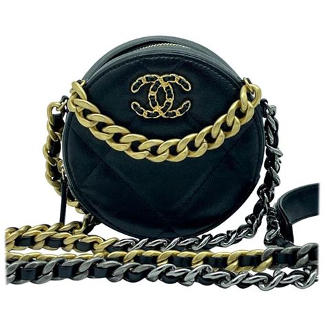 chanel 19 round clutch with chain|chanel clutch with hand strap.